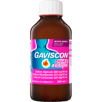 Gaviscon Dual Action Mixed Berry Heartburn & Indigestion Relief Liquid 300ml