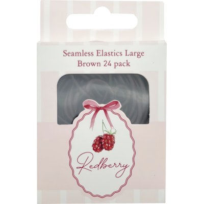 Korbond Redberry Seamless Elastics Large Brown 24pk
