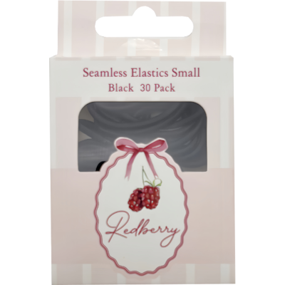 Korbond Redberry Seamless Elastics Small Black 30pk