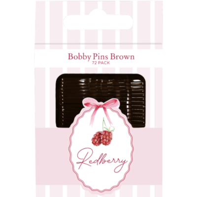 Korbond Redberry Bobby Pins Brown 72pk