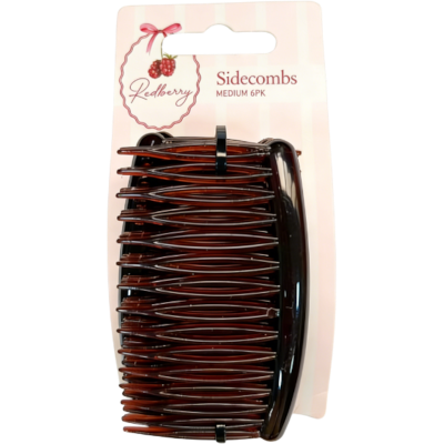 Korbond Redberry Sidecombs Medium Tortiseshell 6pk