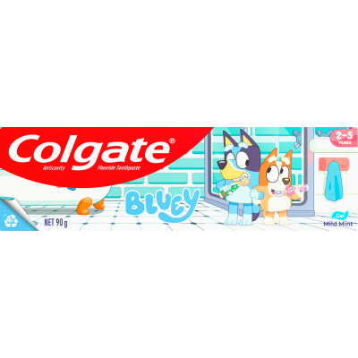 Colgate Kids Bluey Mild Mint Gel Toothpaste 2-5 Years 90g