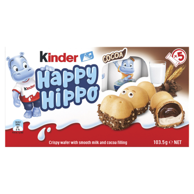 Kinder Happy Hippo Cocoa Chocolate Bars 103.5g