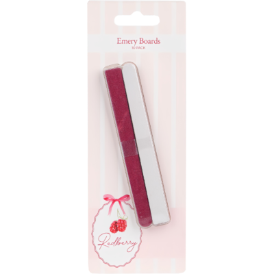 Korbond Redberry Emery Boards 10pk