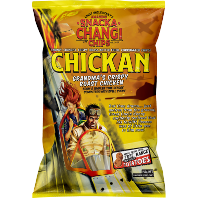 Snacka Changi Chips Kettle Fried Chickan Potato Chips 150g