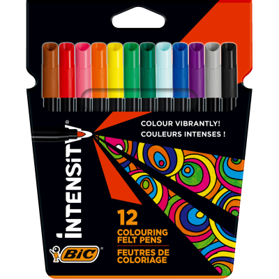 Bic Intensity Colouring Felt Pens 12pk