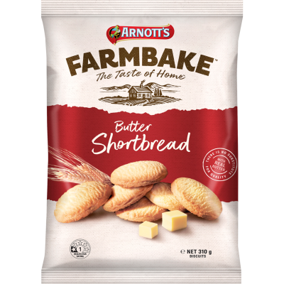 Arnott's Farmbake Butter Shortbread Biscuits 310g