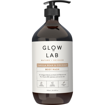 Glow Lab Vanilla Bean & Coconut Body Wash 900ml