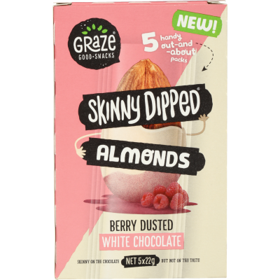 Graze Skinny Dipped Berry Dusted White Chocolate Almonds 110g