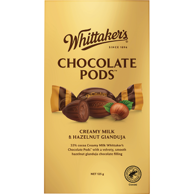 Whittaker's Hazelnut Gianduja Chocolate Pods Pouch 125g