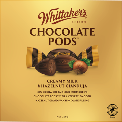 Whittaker's Hazelnut Gianduja Chocolate Pods Giftbox 200g