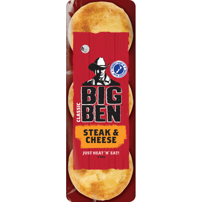 Big Ben Classic Steak & Cheese Pies 840g