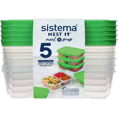 Sistema Nest It Meal Prep Containers 870ml 1pk