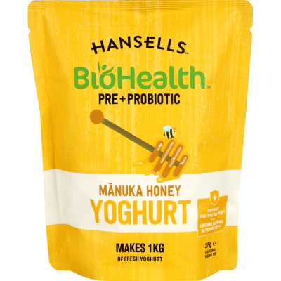 Hansells BioHealth Pre + Probiotic Manuka Honey Yoghurt Base 215g