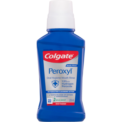 Colgate Peroxyl Mint Flavour Alcohol Free Mouthwash 236ml