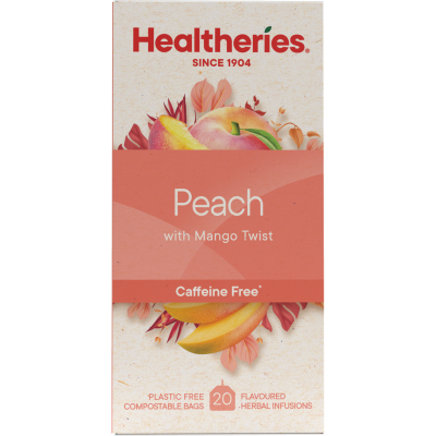 Healtheries Peach With Mango Twist Tea Bags 20pk