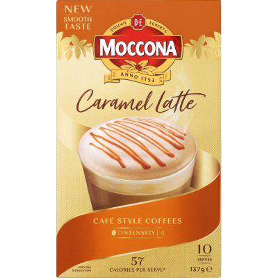 Moccona Caramel Latte Coffee Sachets 10pk