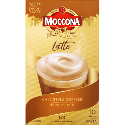 Moccona Latte Coffee Sachets 10pk