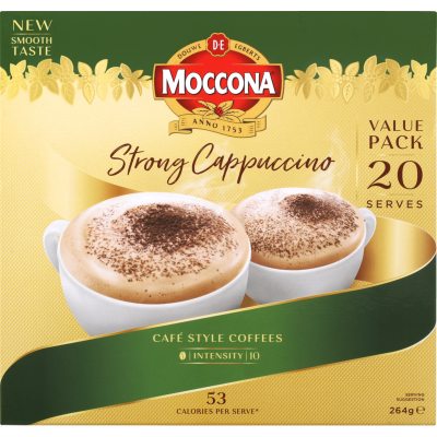 Moccona Strong Cappuccino Coffee Sachets 20pk