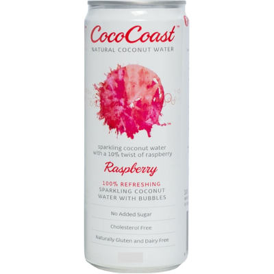 Cococoast Sparkling Raspberry Coconut Water 500ml