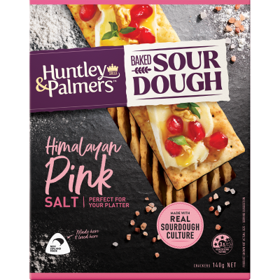Huntley & Palmers Himalayan Pink Salt Baked Sour Dough Crackers 140g
