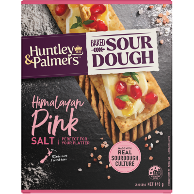 Huntley & Palmers Himalayan Pink Salt Baked Sour Dough Crackers 140g