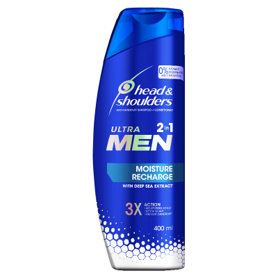 Head & Shoulders Ultra Men Moisture Recharge 2 In 1 Shampoo + Conditioner 400ml
