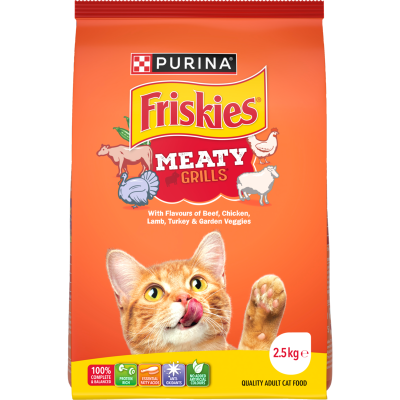Purina Friskies Meaty Grills Adult Dry Cat Food 2.5kg