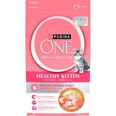 Purina ONE Healthy Kitten With Chicken Dry Cat Food 1.4kg