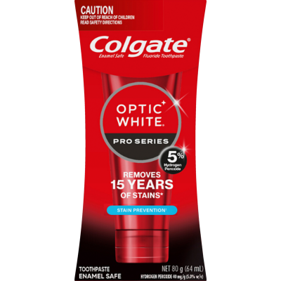 Colgate Optic White Teeth Whitening Toothpaste With 5% Hydrogen Peroxide 80g