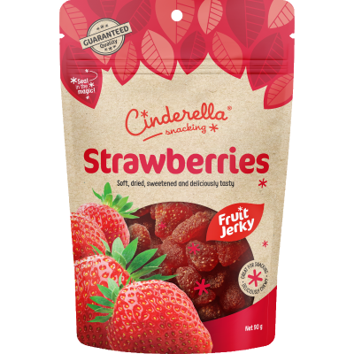 Cinderella Dried Strawberries Fruit Jerky 90g