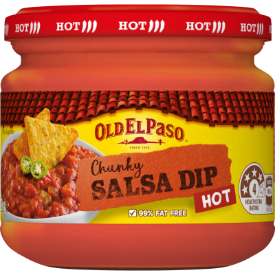 Old El Paso Hot Chunky Salsa Dip 312g