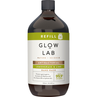 Glow Lab Anti-Bacterial Lemongrass & Lime Hand Wash Refill 900ml