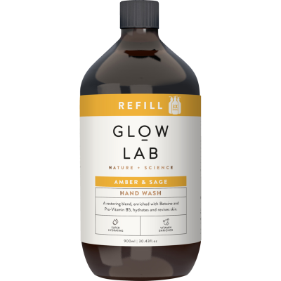 Glow Lab Amber & Sage Hand Wash Refill 900ml