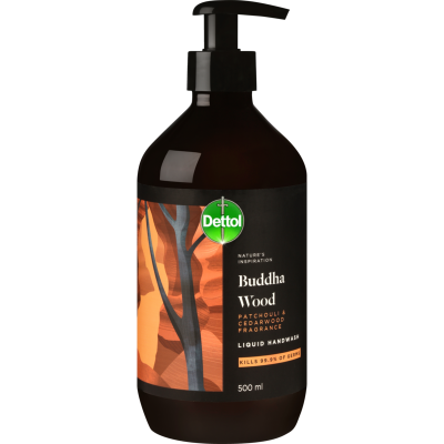 Dettol Nature's Inspiration Buddha Wood Liquid Hand Wash 500ml 09-2025