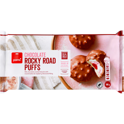 Pams Chocolate Rocky Road Puffs 190g