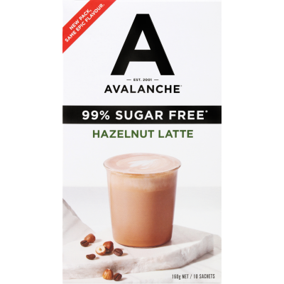 Avalanche 99% Sugar Free Hazelnut Latte Coffee Sticks 10 x 16g
