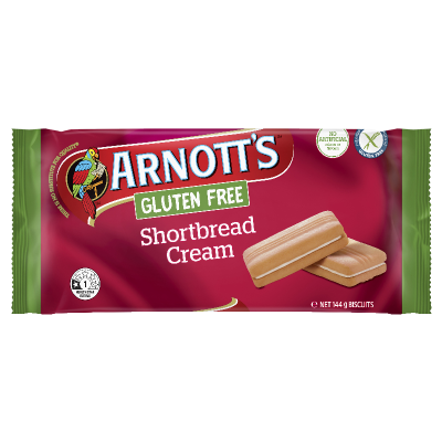Arnott's Gluten Free Shortbread Cream Biscuits 144g
