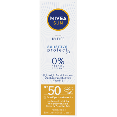 Nivea UV Face Sensitive Protect SPF50 Sunscreen 50ml