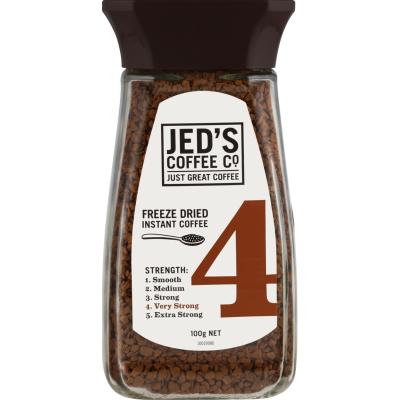 Jed's Coffee Co. 4 Very Strong Instant Coffee Jar 100g