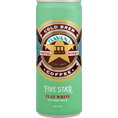 Havana Coffee Works Five Star Flat White With Oat Milk Cold Brew 240ml