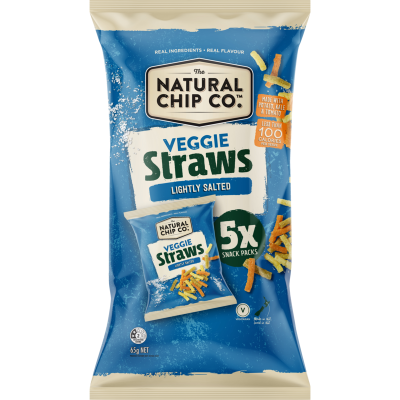 The Natural Chip Company Lightly Salted Veggie Straws 65g