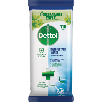 Dettol Fresh Disinfectant Wipes 110pk