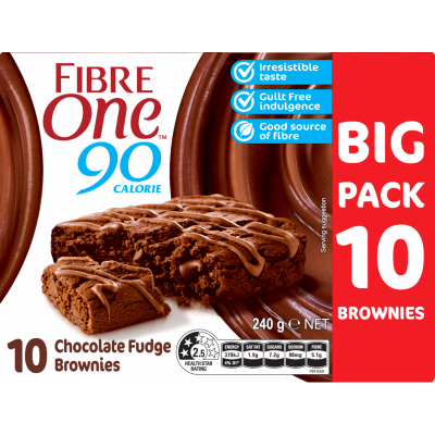 Fibre One Chocolate Fudge Brownies 10 x 24g