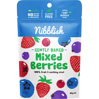 Nibblish Gently Baked Mixed Berries 80g