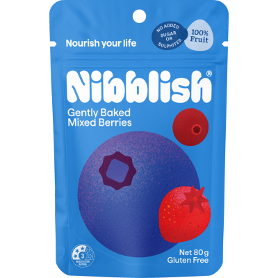 Nibblish Gently Baked Mixed Berries 80g