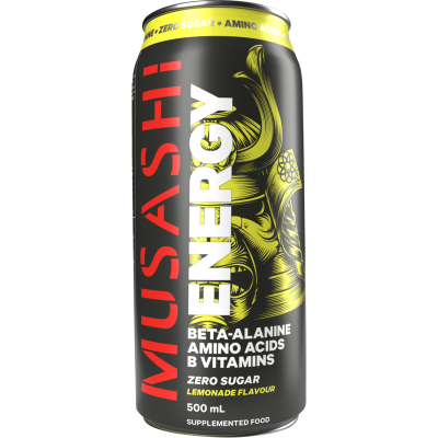 Musashi Zero Sugar Lemonade Flavour Energy Drink 500ml
