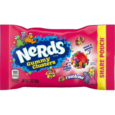NERDS Rainbow Share Pouch Gummy Clusters 85g