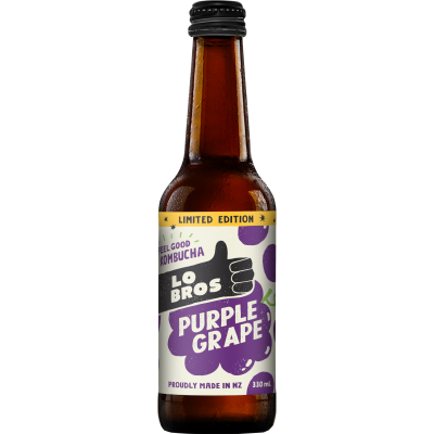 Lo Bros Purple Grape Kombucha 330ml