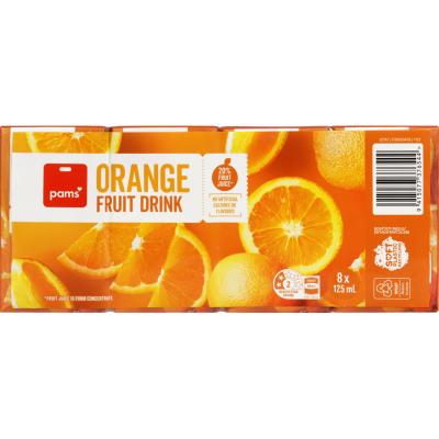 Pams Orange Fruit Drink 8 x 125ml